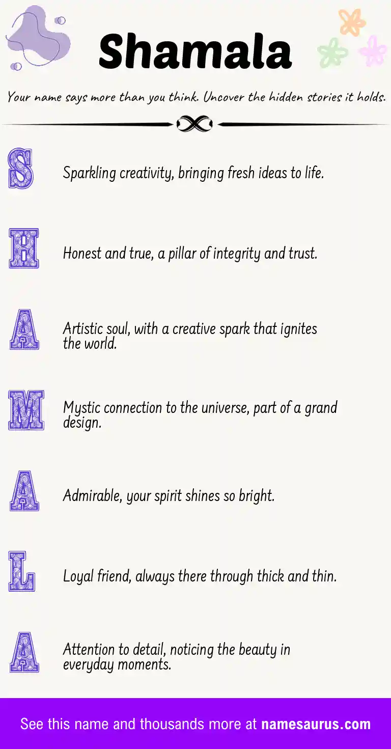 Acrostic poem about Shamala.