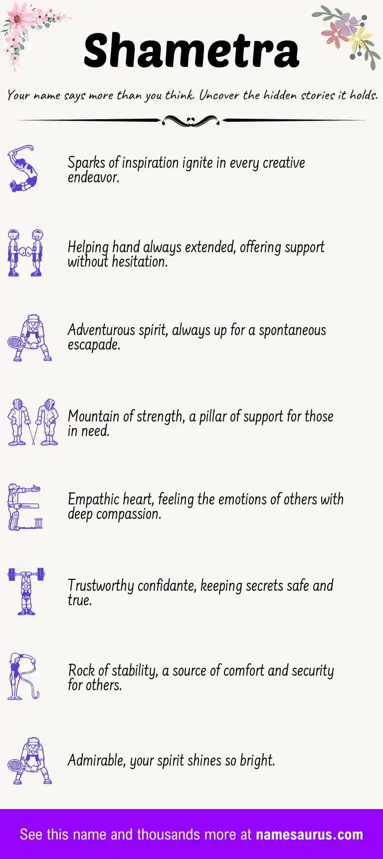 Acrostic poem about Shametra.