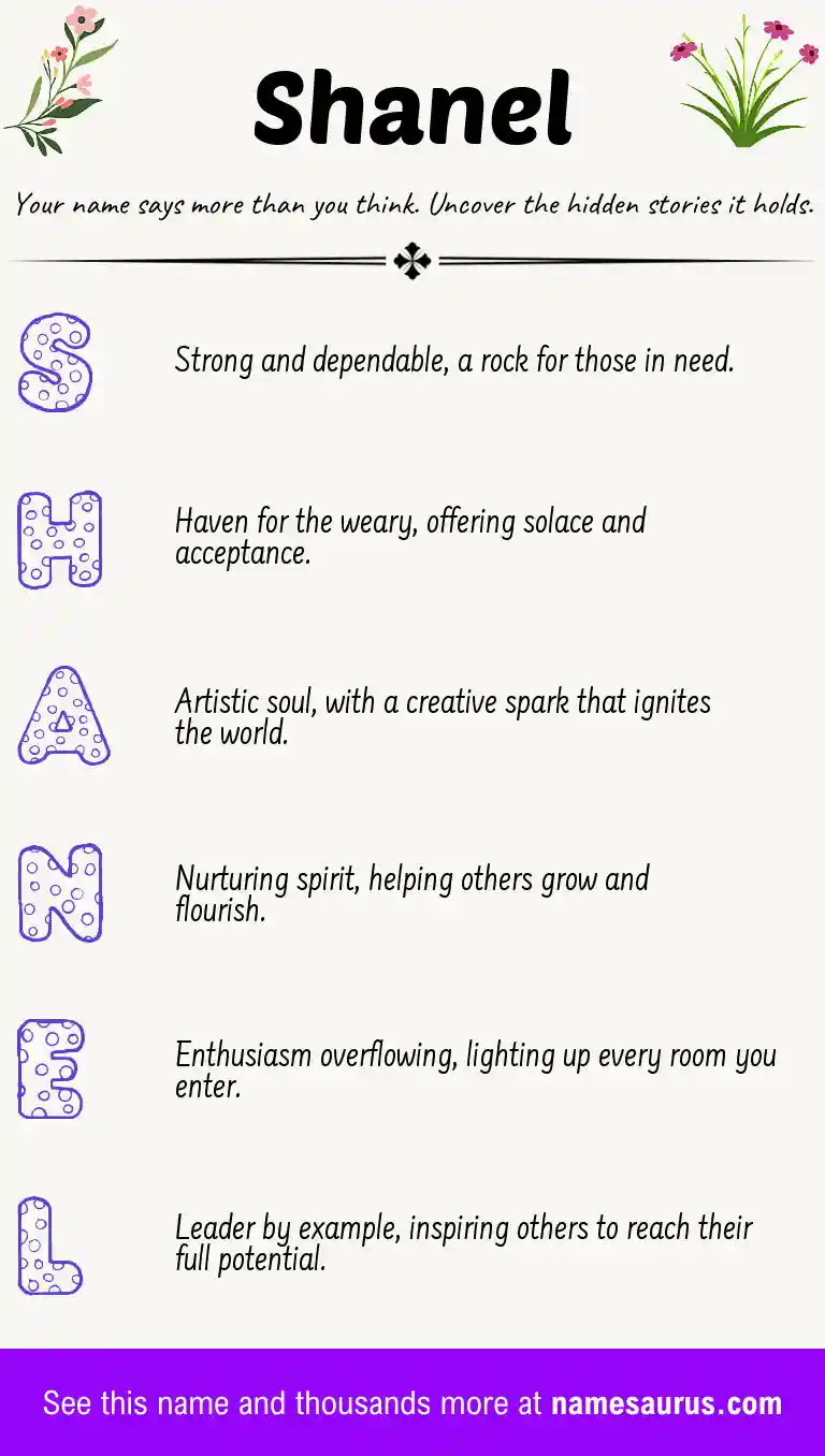 Acrostic poem about Shanel.