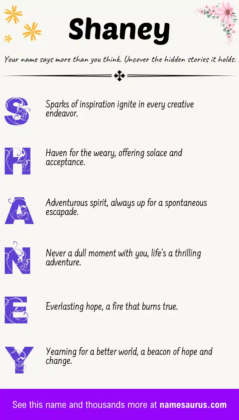 Acrostic poem about Shaney.