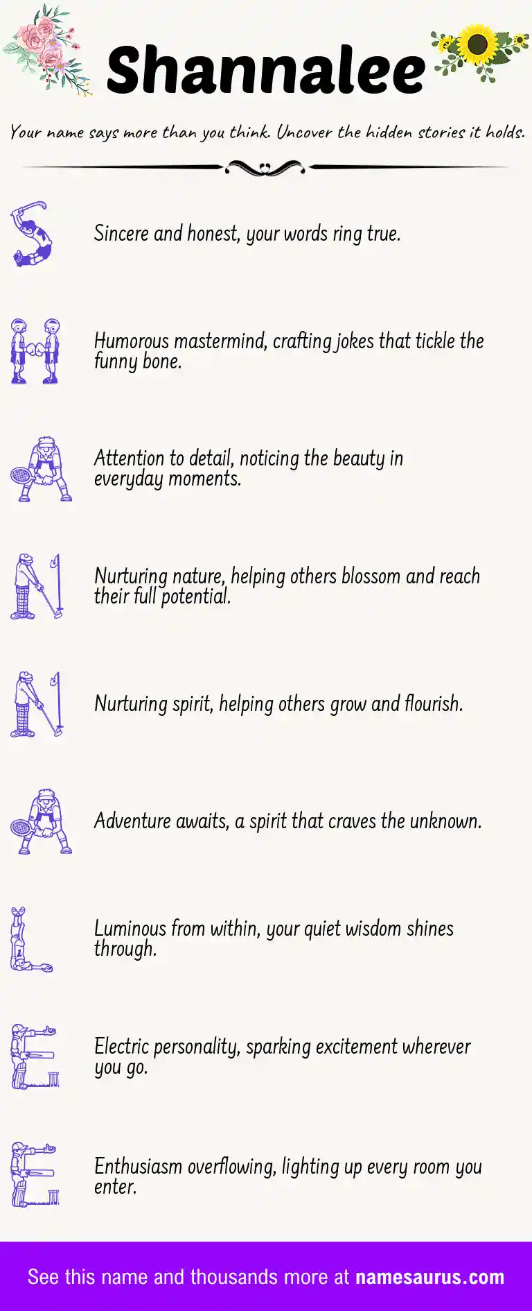 Acrostic poem about Shannalee.