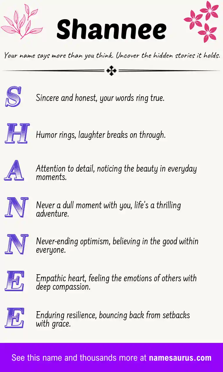 Acrostic poem about Shannee.