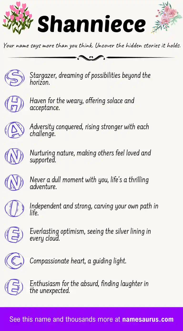 Acrostic poem about Shanniece.