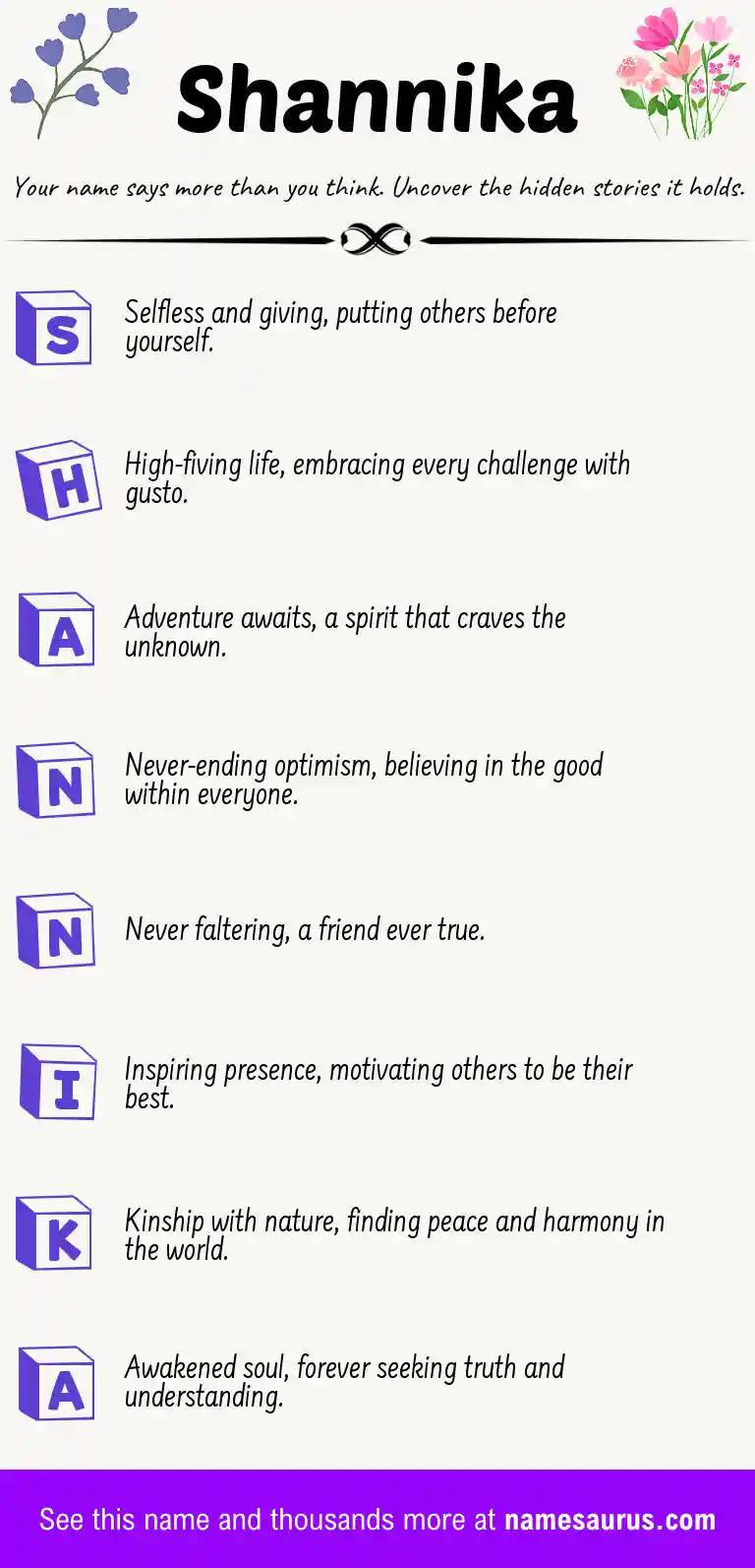 Acrostic poem about Shannika.