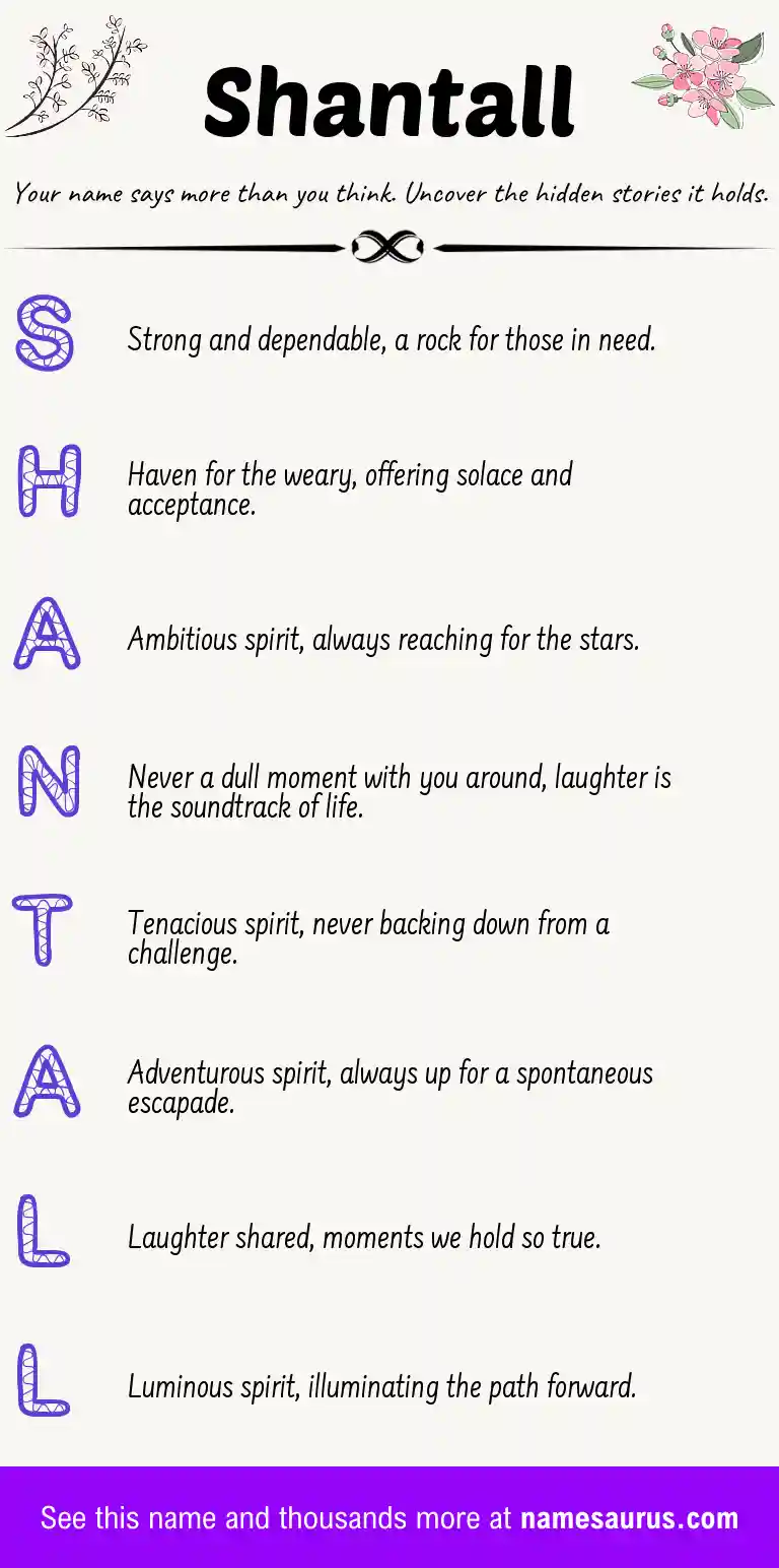 Acrostic poem about Shantall.