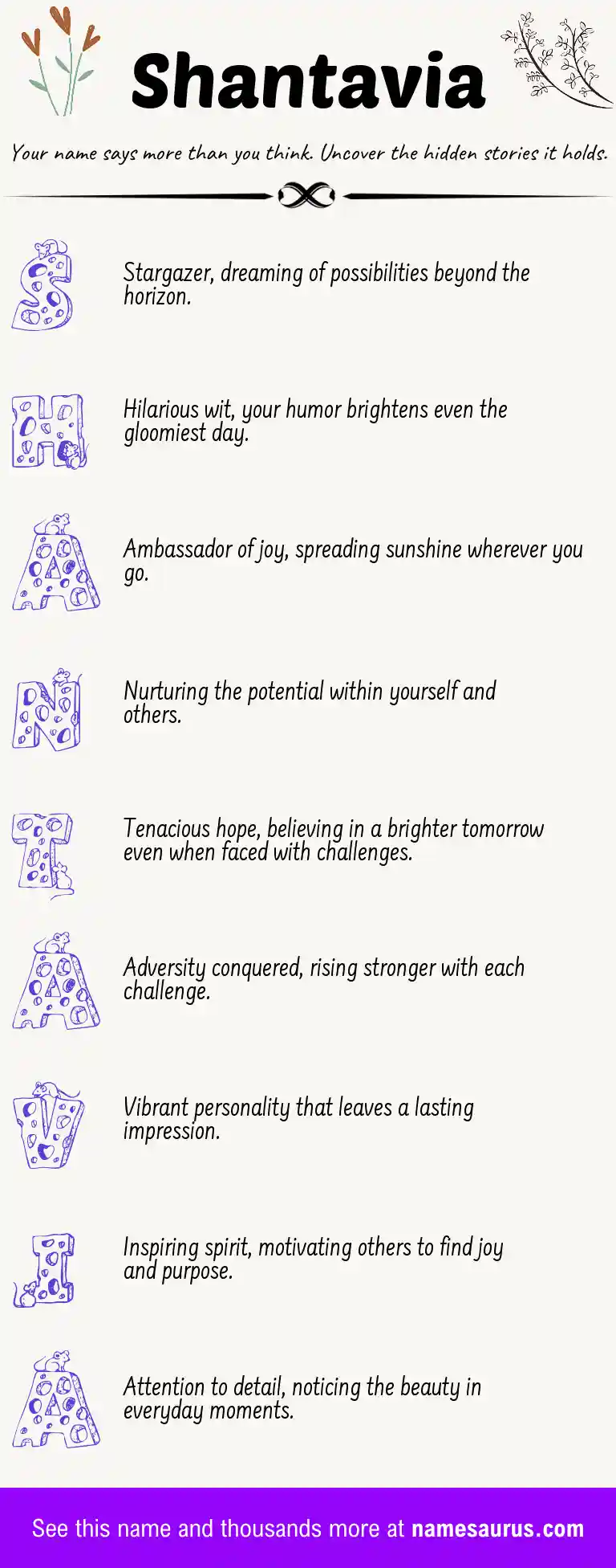 Acrostic poem about Shantavia.