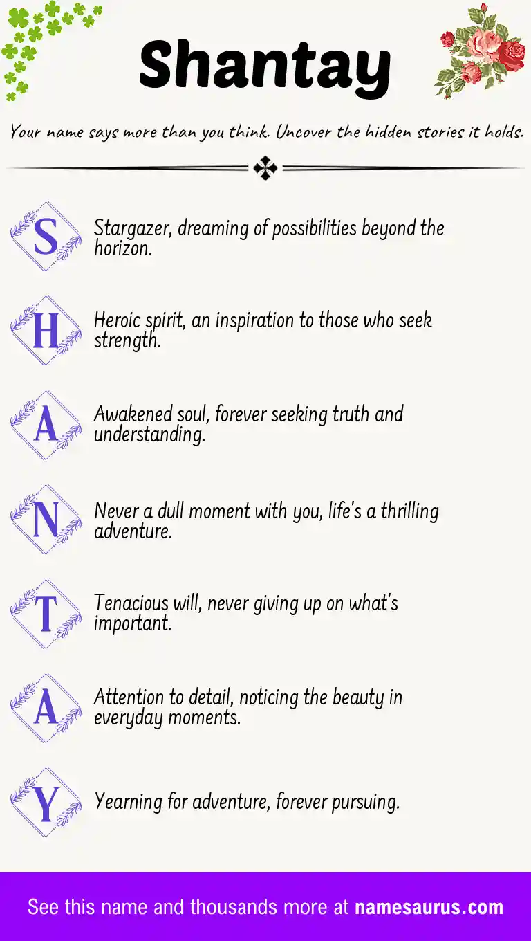 Acrostic poem about Shantay.