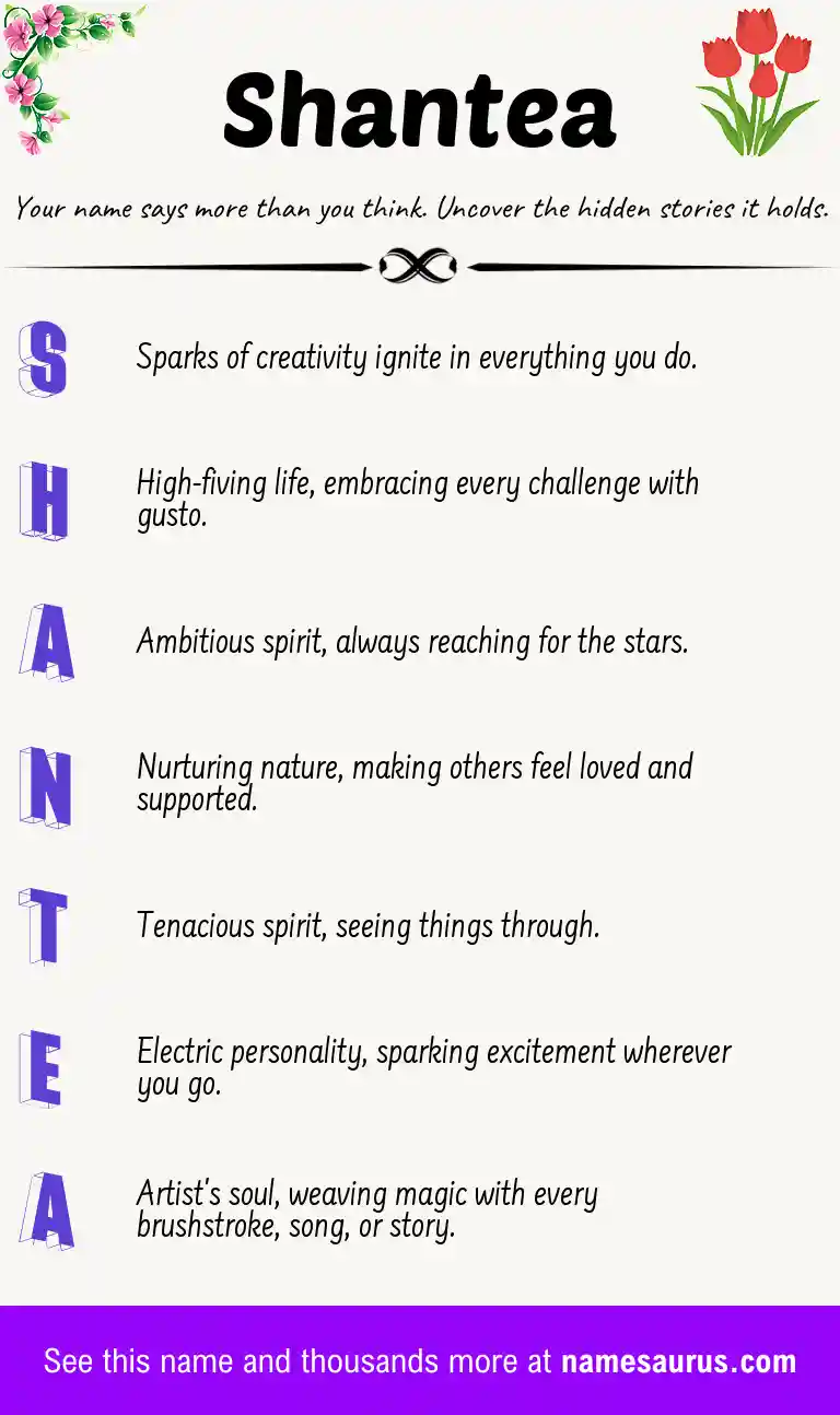 Acrostic poem about Shantea.