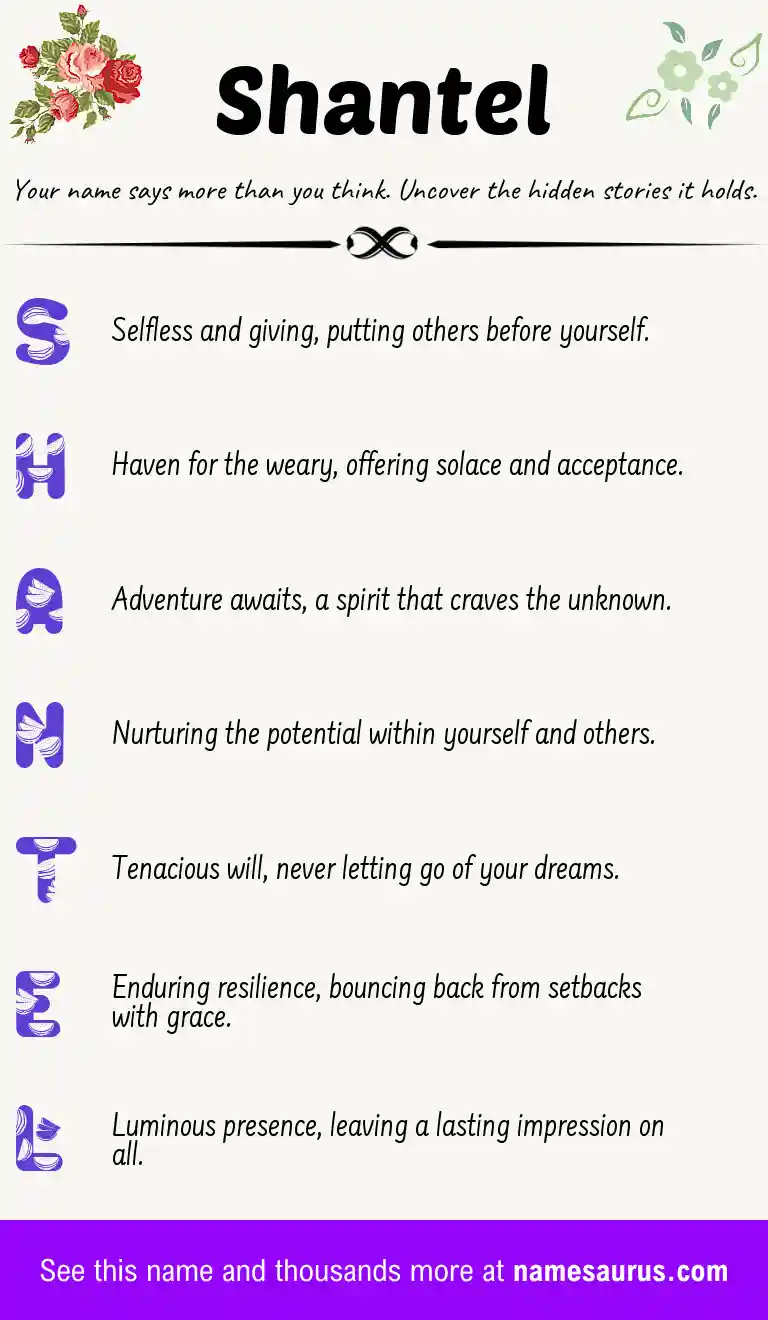 Acrostic poem about Shantel.