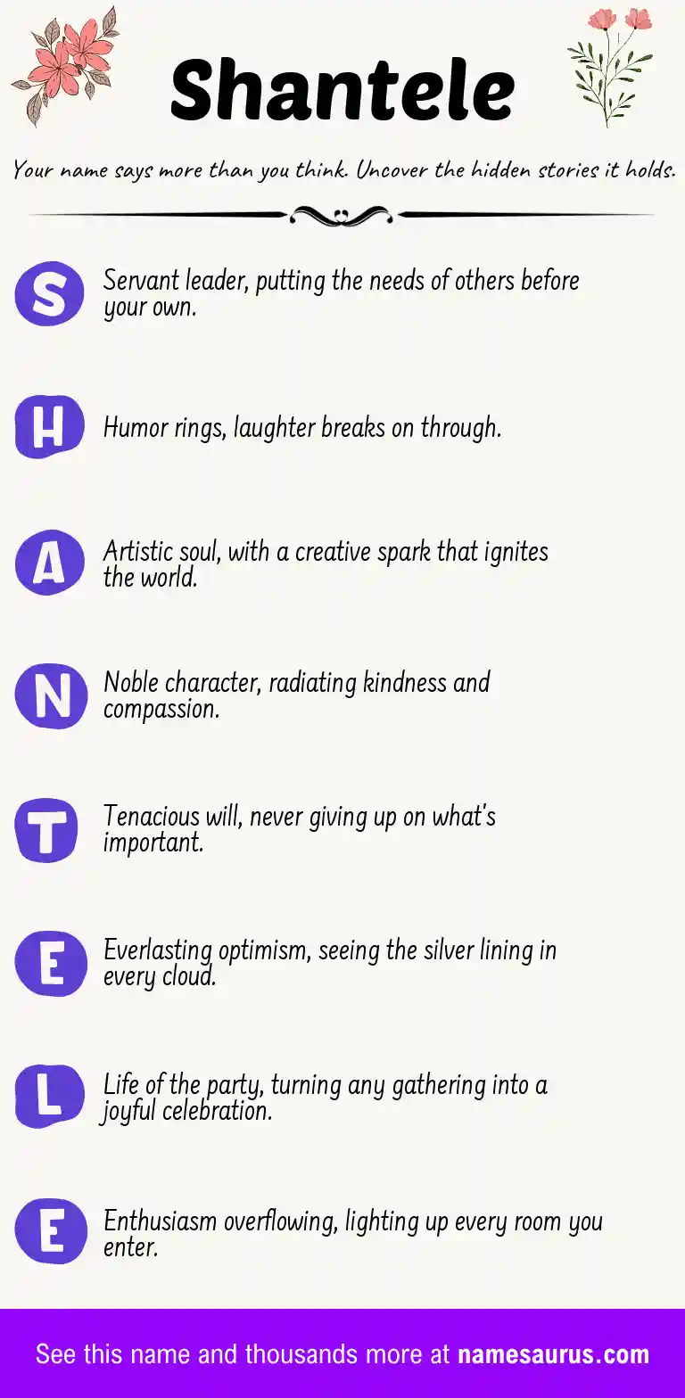 Acrostic poem about Shantele.