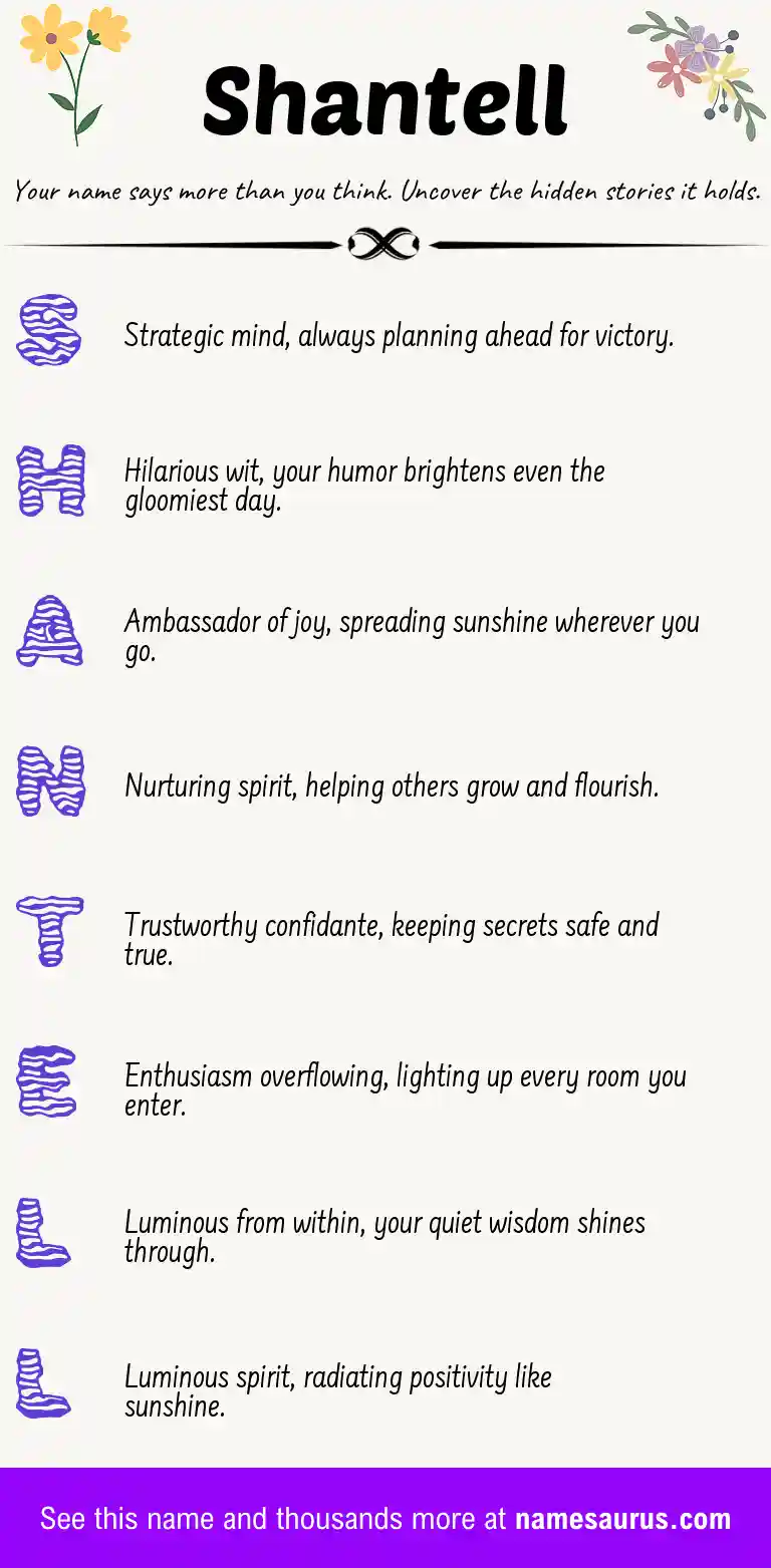 Acrostic poem about Shantell.