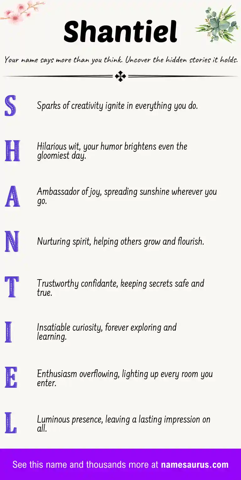 Acrostic poem about Shantiel.