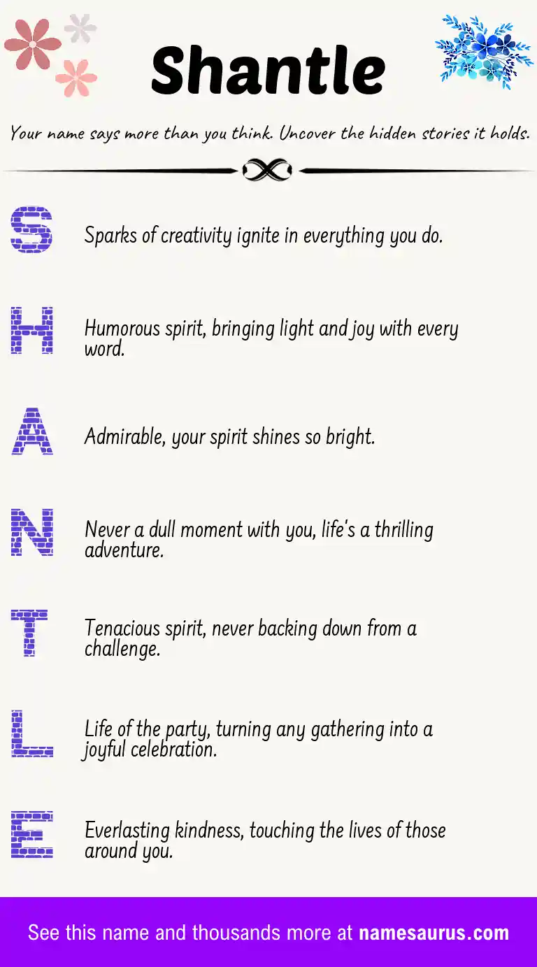 Acrostic poem about Shantle.