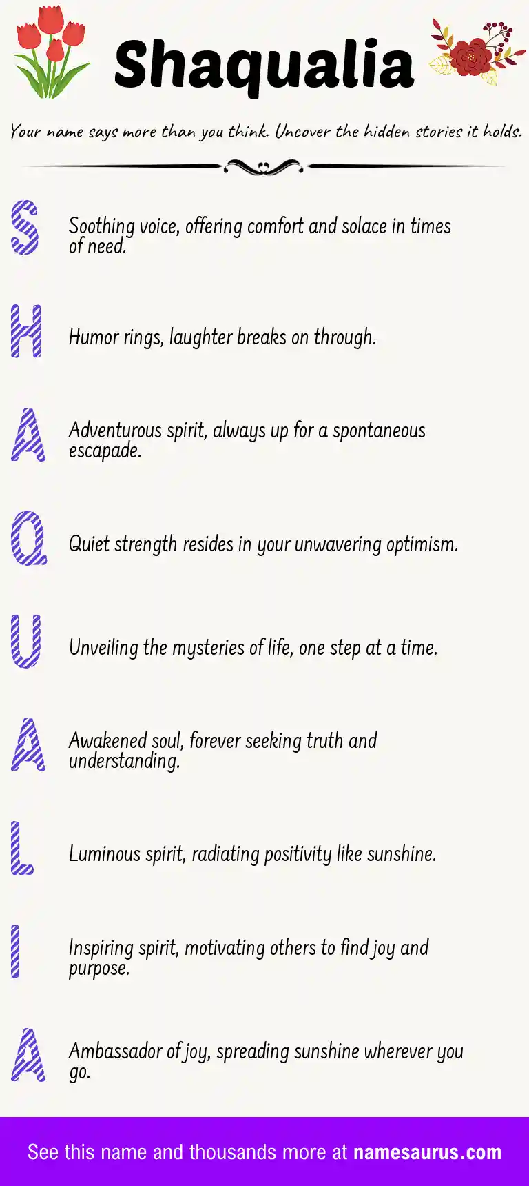Acrostic poem about Shaqualia.