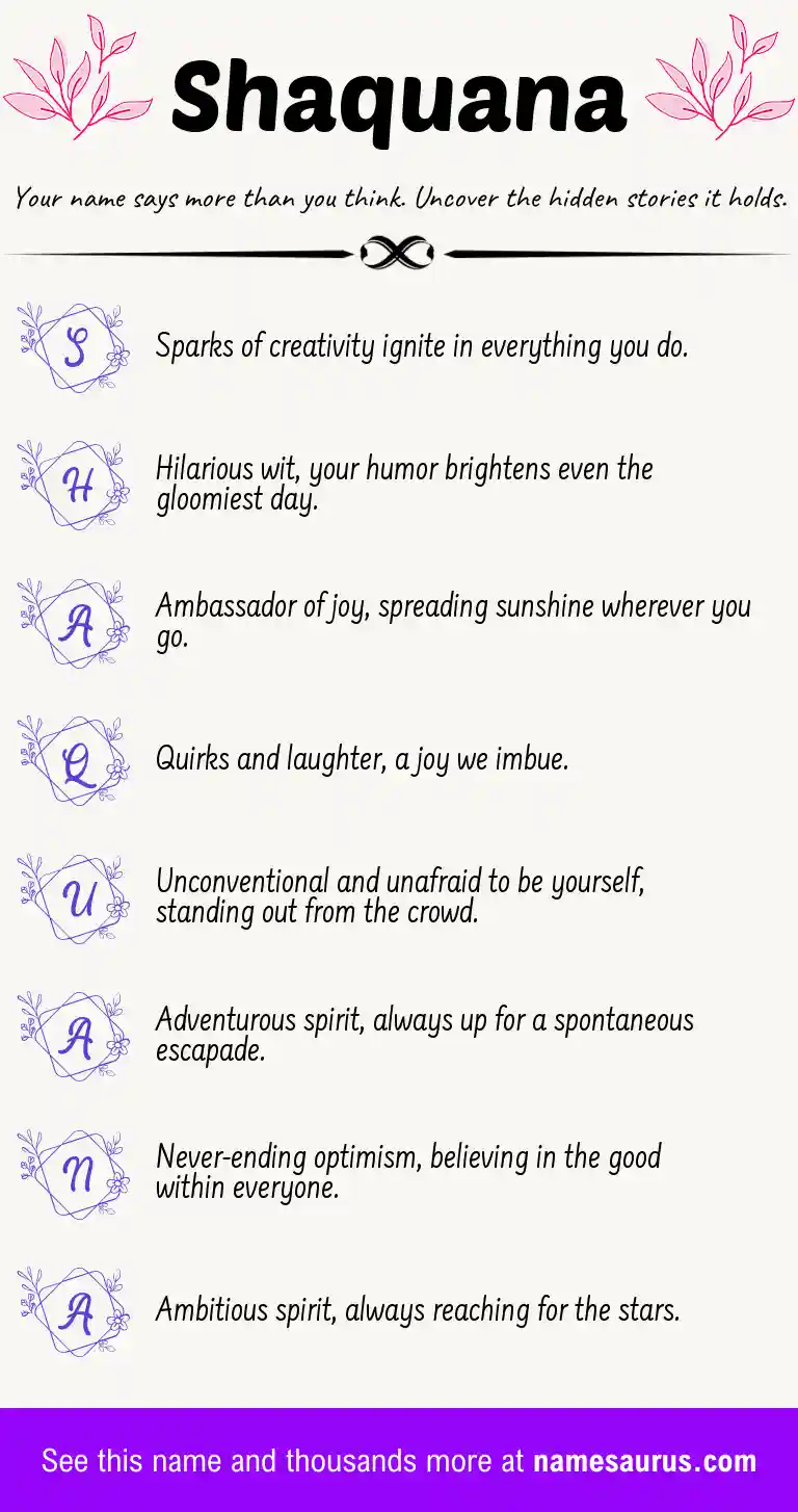 Acrostic poem about Shaquana.