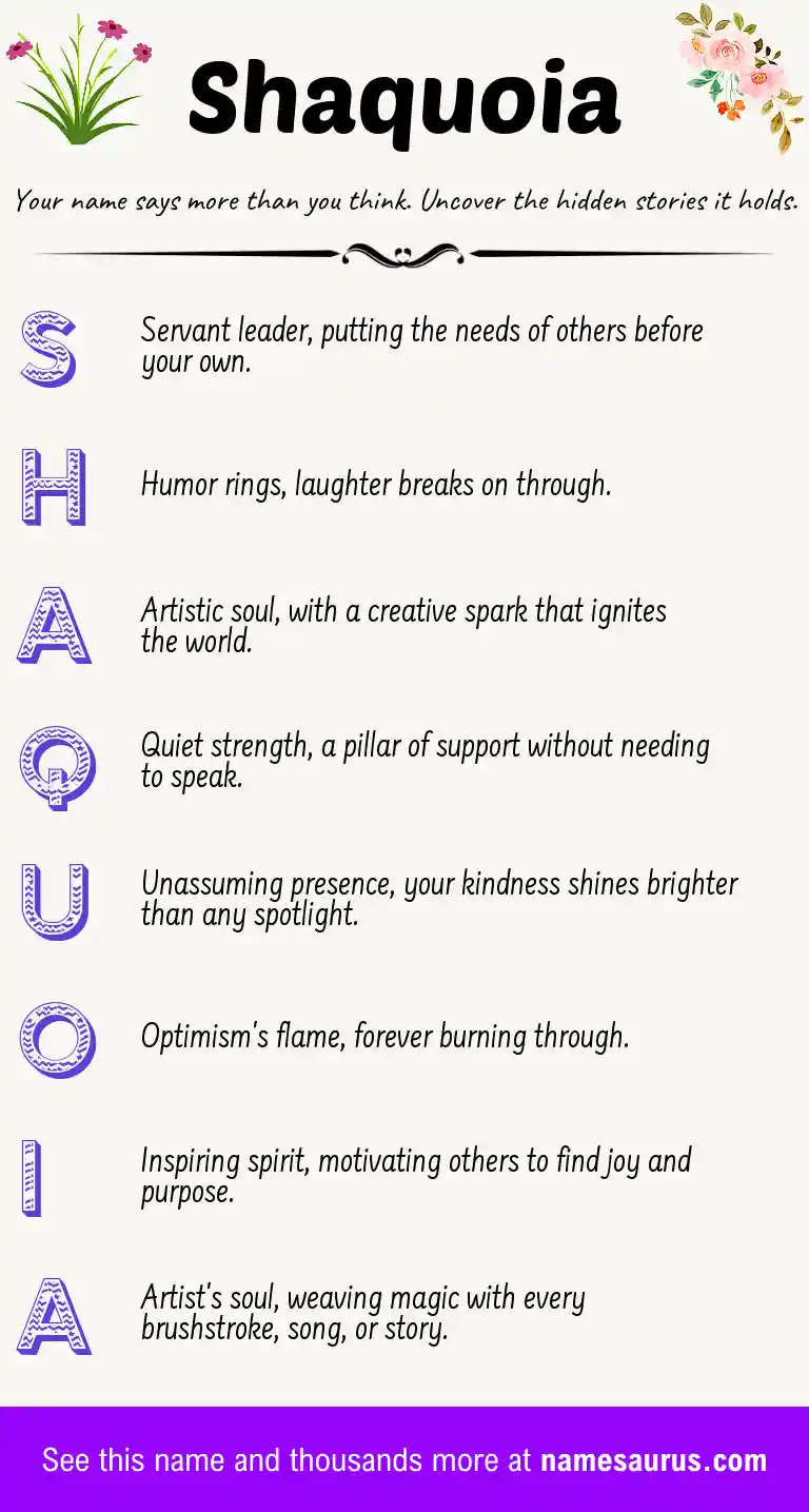 Acrostic poem about Shaquoia.