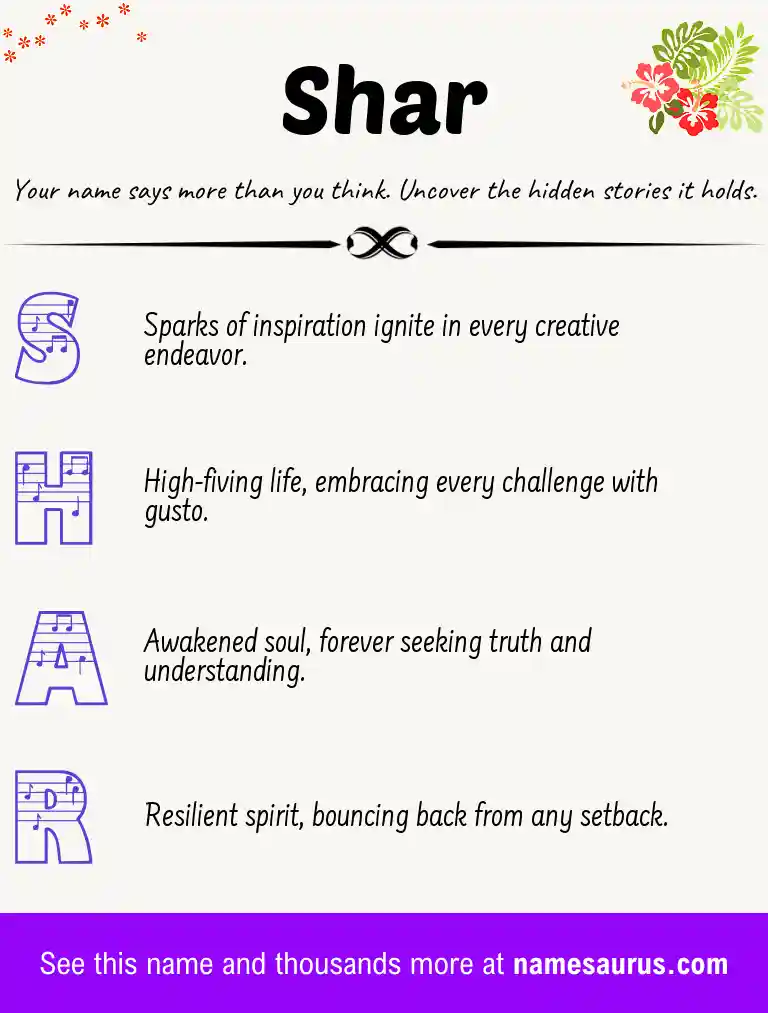 Acrostic poem about Shar.