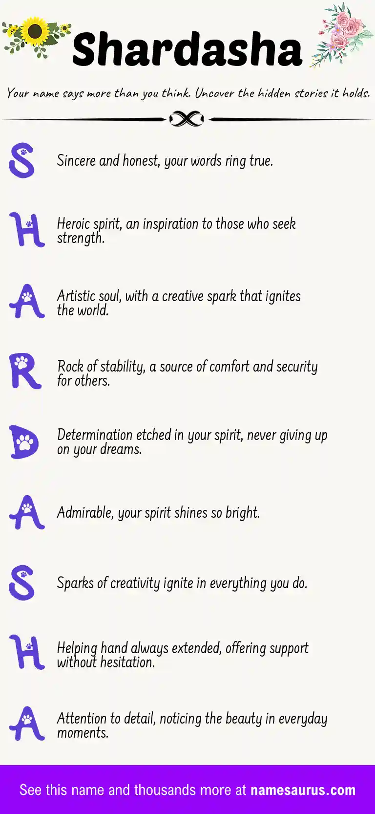 Acrostic poem about Shardasha.