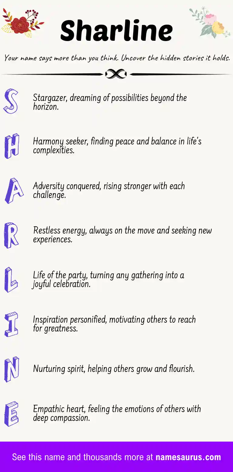 Acrostic poem about Sharline.