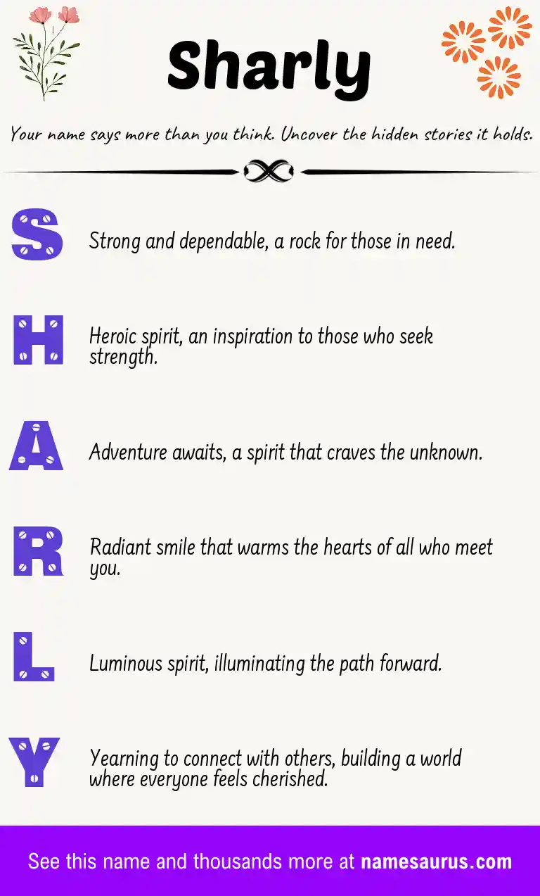 Acrostic poem about Sharly.