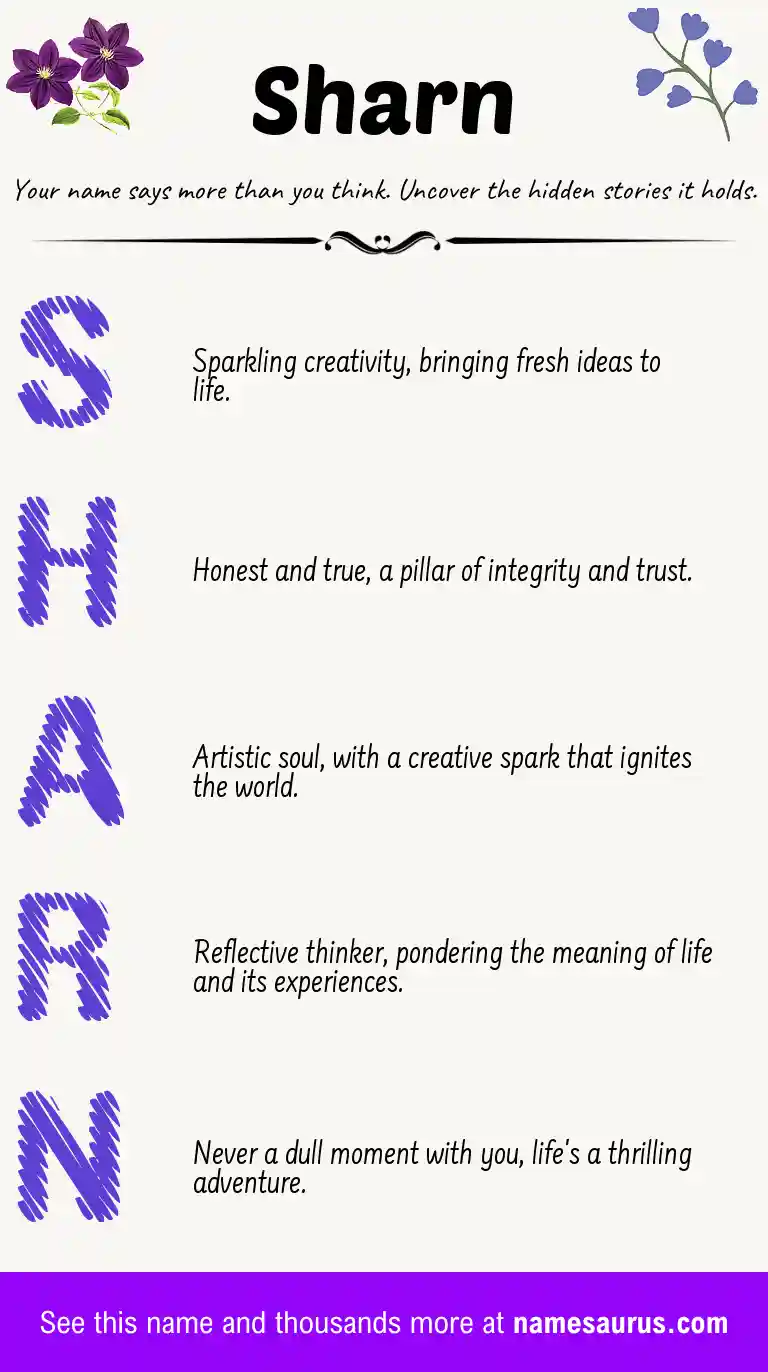 Acrostic poem about Sharn.