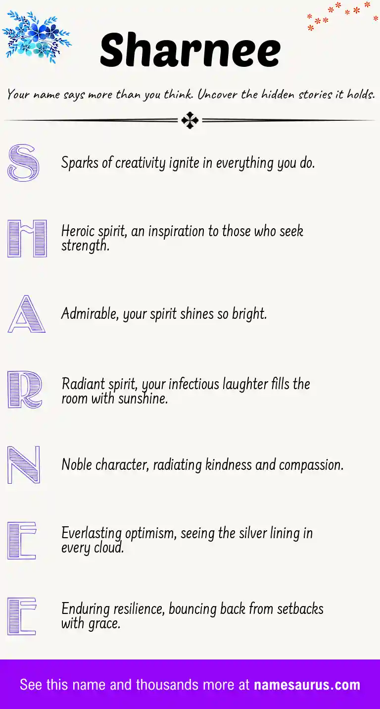Acrostic poem about Sharnee.