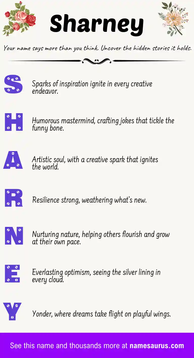 Acrostic poem about Sharney.