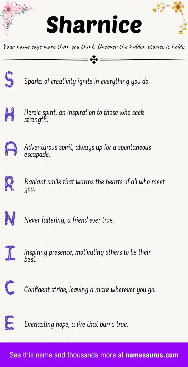 Acrostic poem about Sharnice.