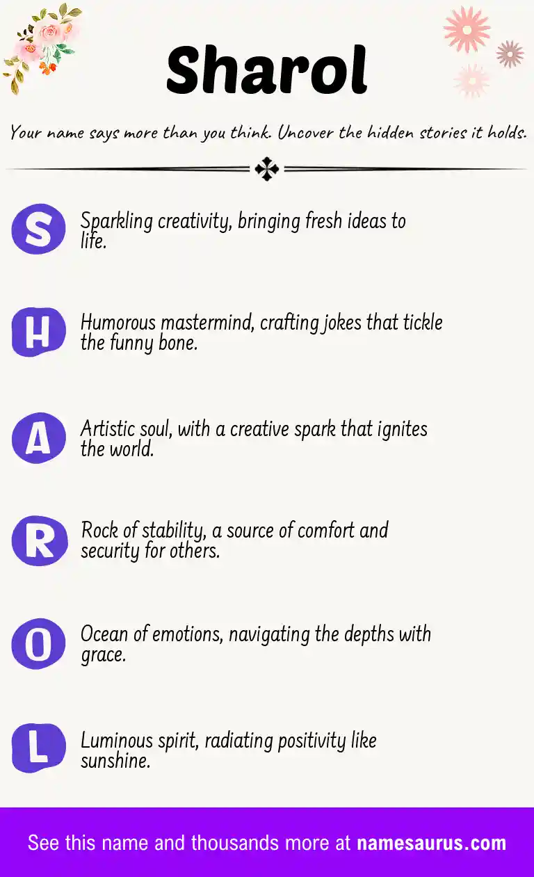 Acrostic poem about Sharol.
