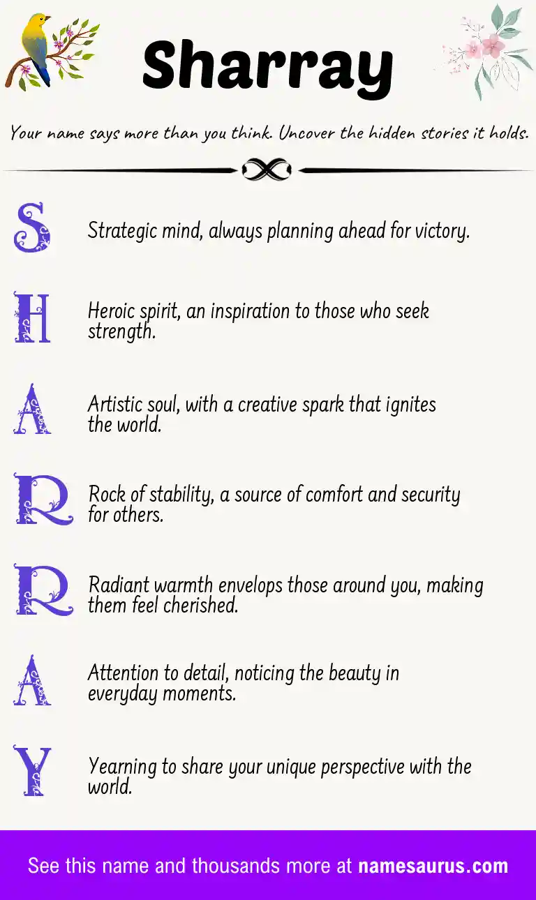 Acrostic poem about Sharray.