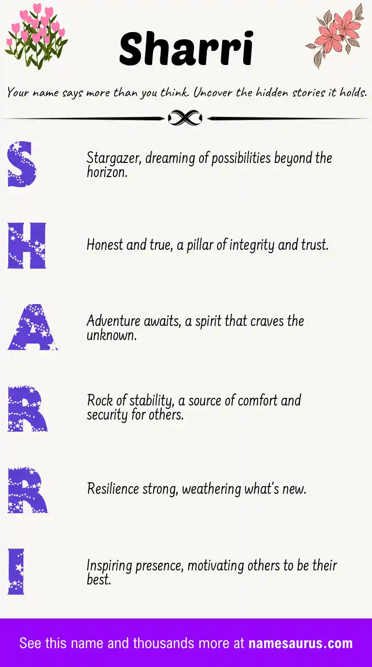 Acrostic poem about Sharri.