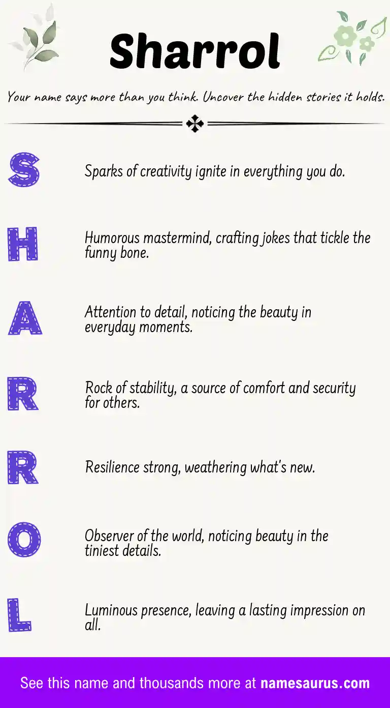 Acrostic poem about Sharrol.