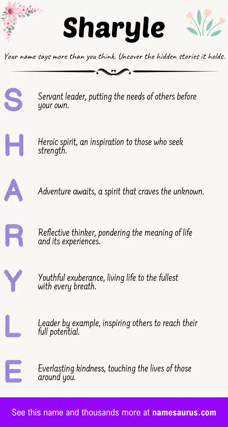 Acrostic poem about Sharyle.