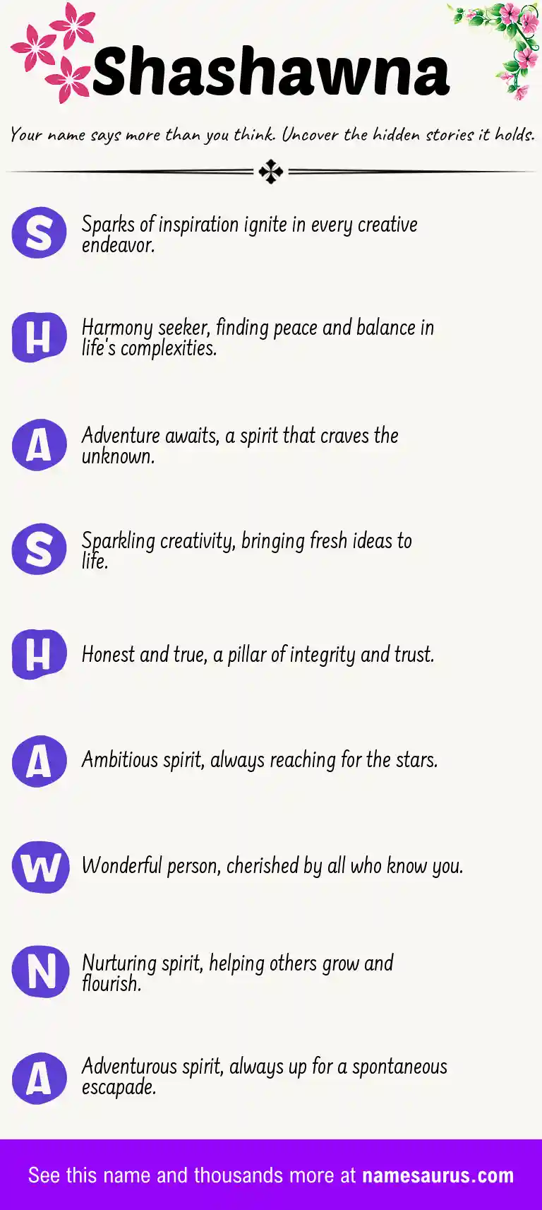 Acrostic poem about Shashawna.