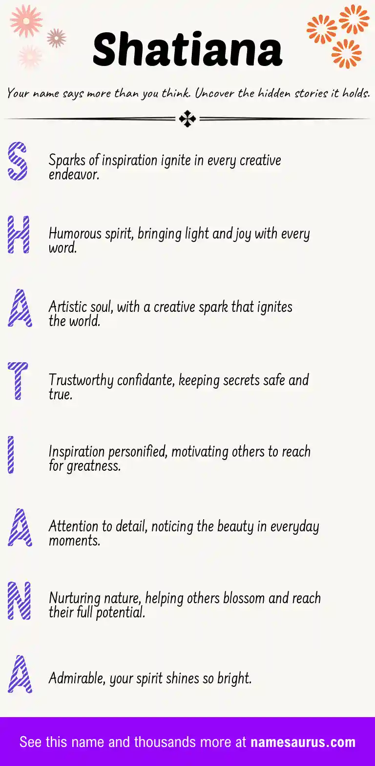 Acrostic poem about Shatiana.