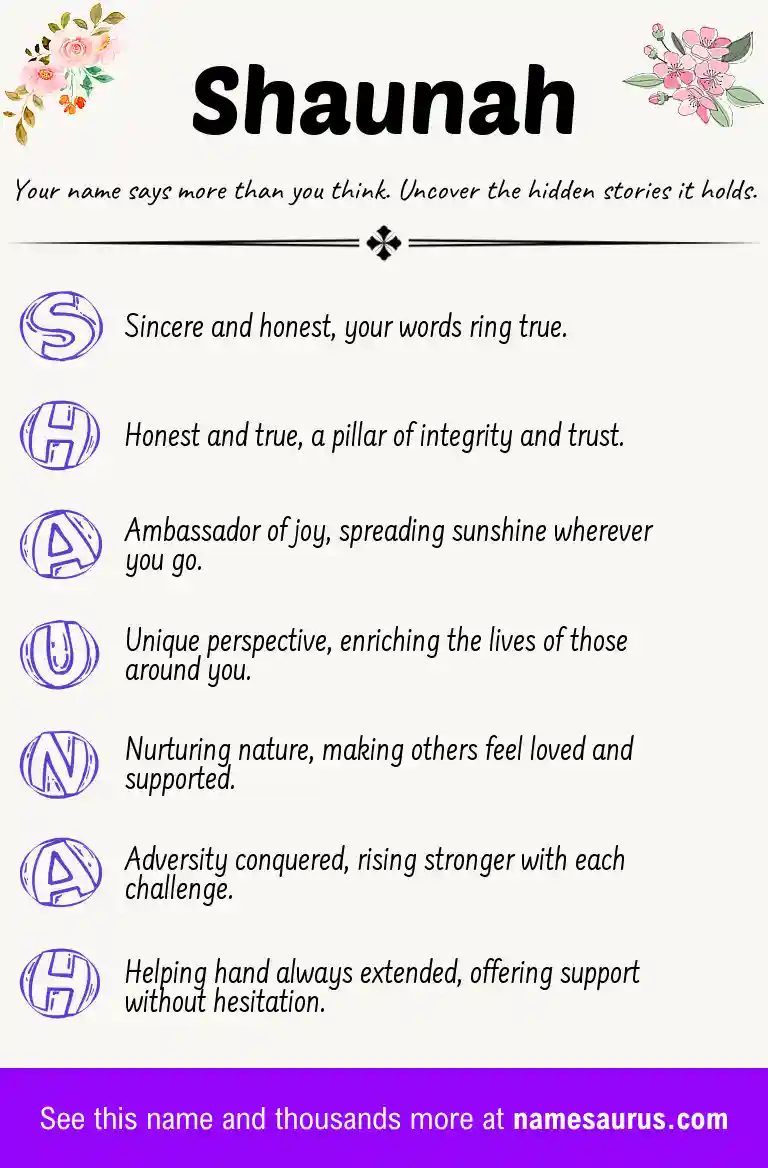 Acrostic poem about Shaunah.
