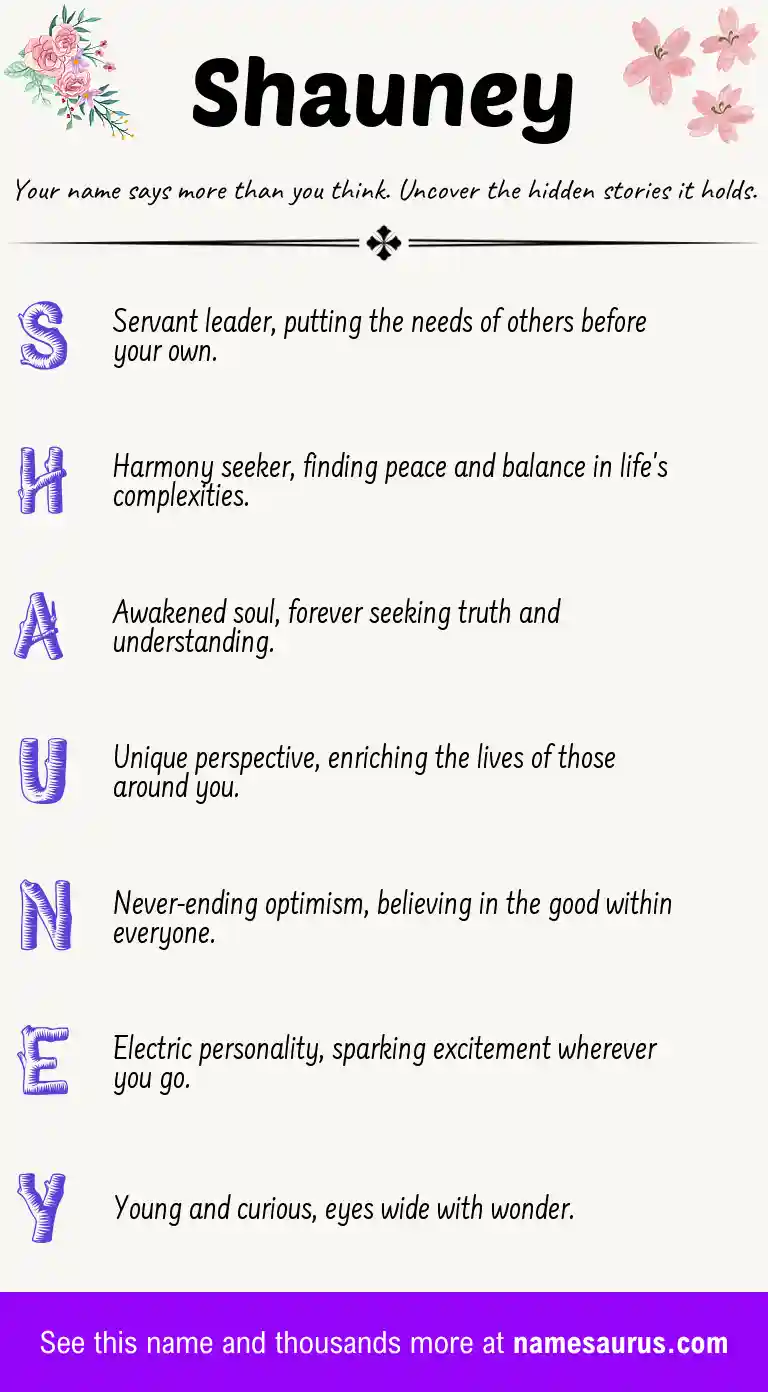 Acrostic poem about Shauney.