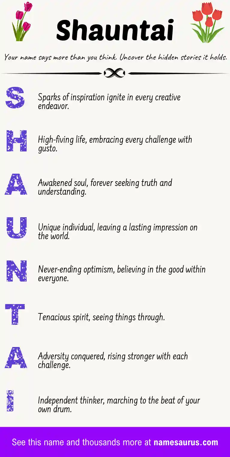 Acrostic poem about Shauntai.