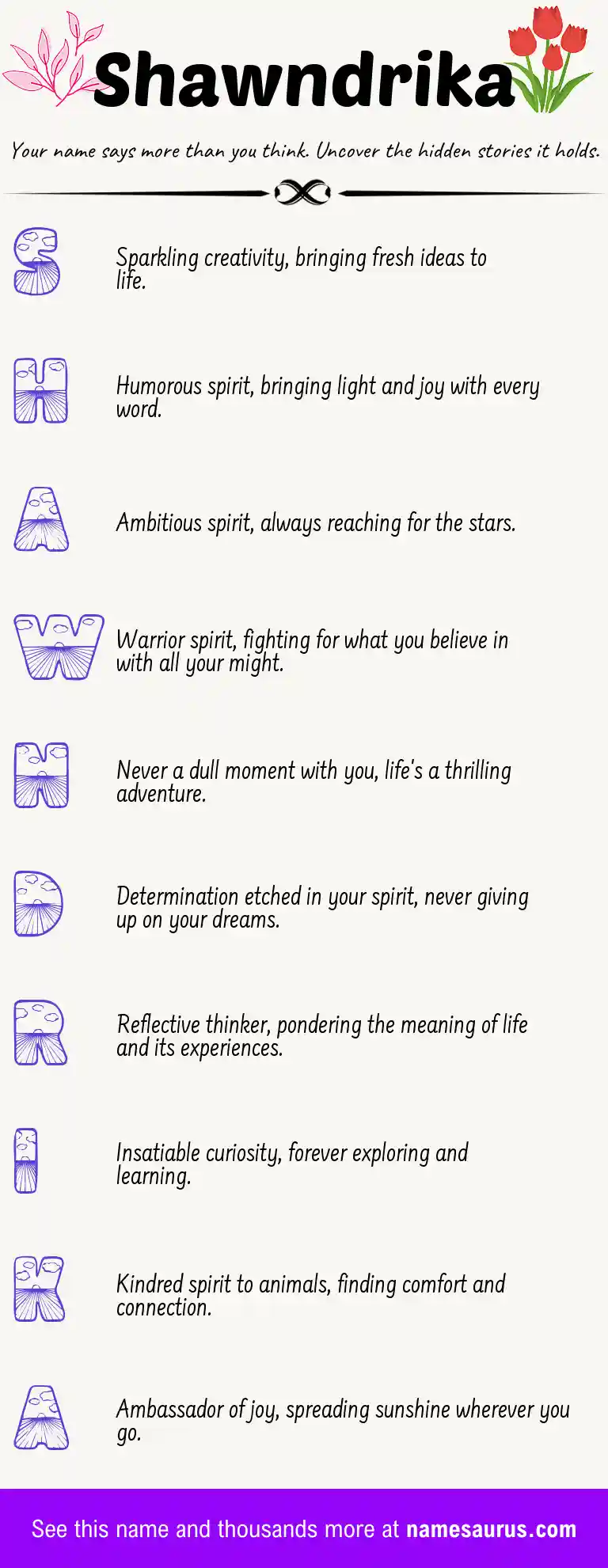 Acrostic poem about Shawndrika.
