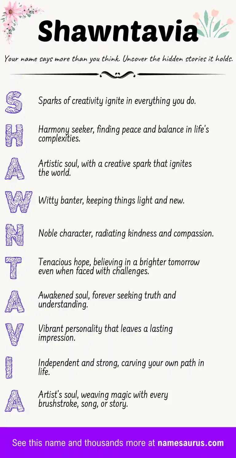 Acrostic poem about Shawntavia.