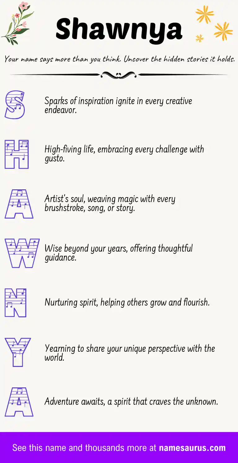 Acrostic poem about Shawnya.