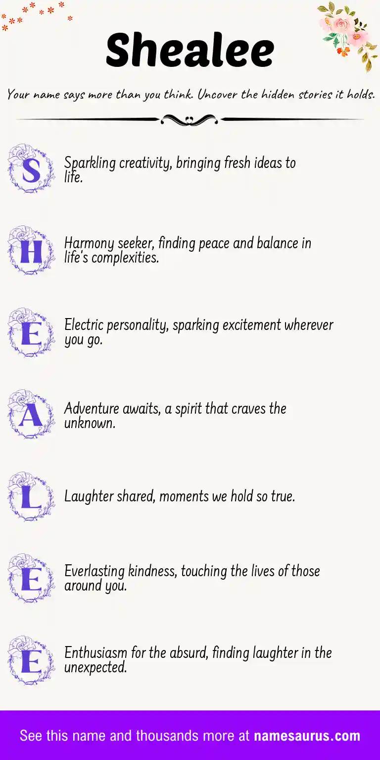 Acrostic poem about Shealee.