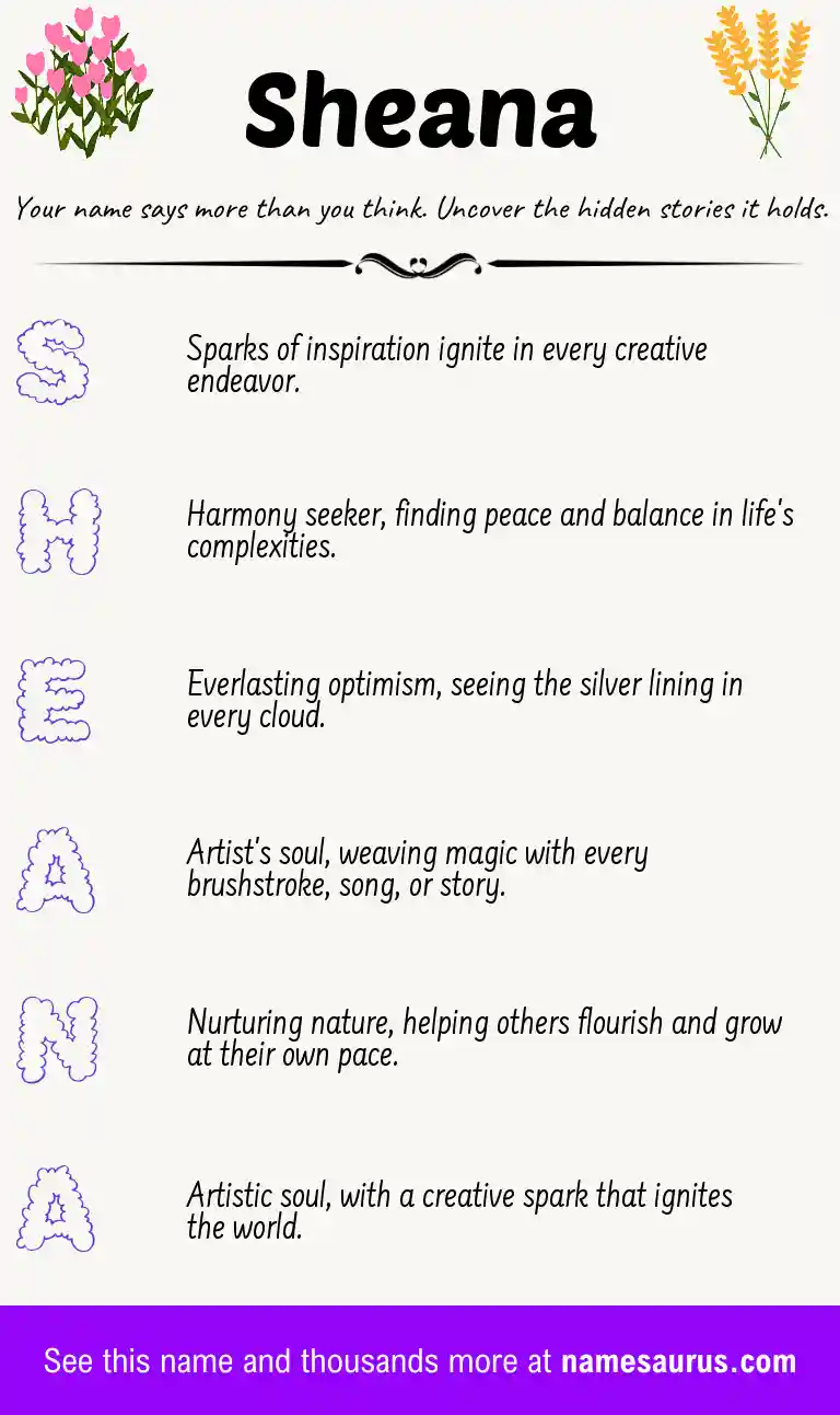 Acrostic poem about Sheana.