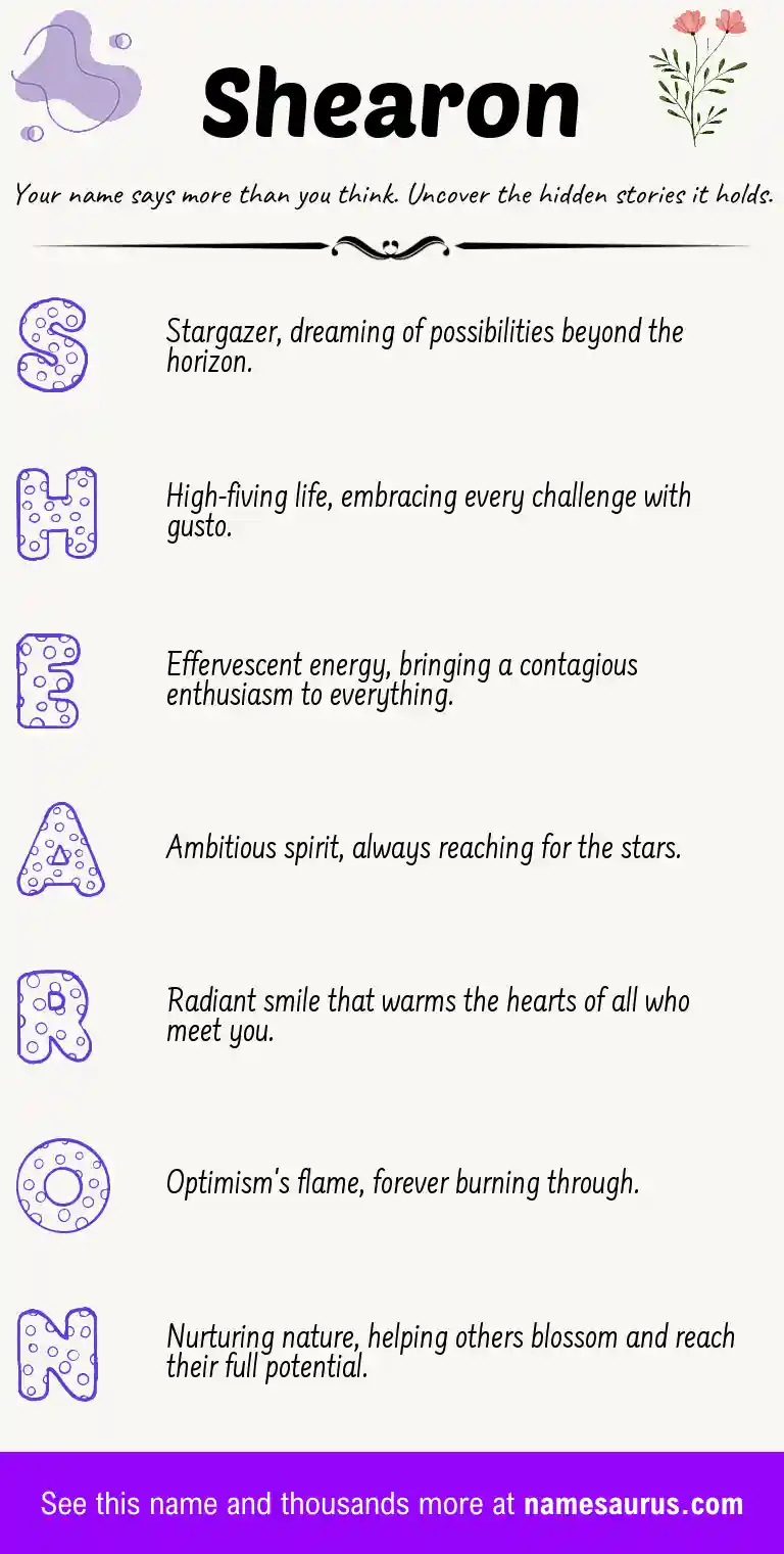 Acrostic poem about Shearon.