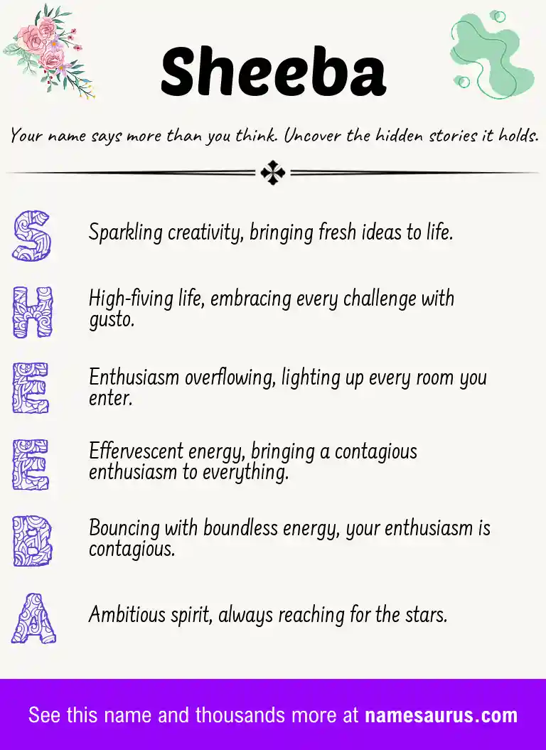 Acrostic poem about Sheeba.