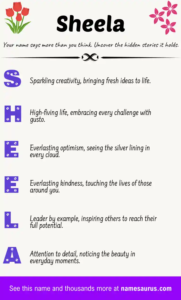 Acrostic poem about Sheela.
