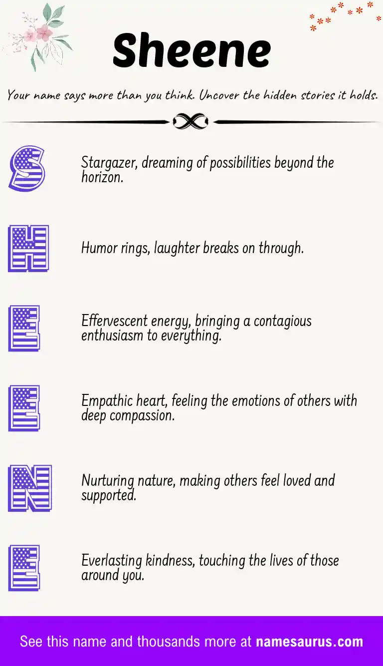 Acrostic poem about Sheene.