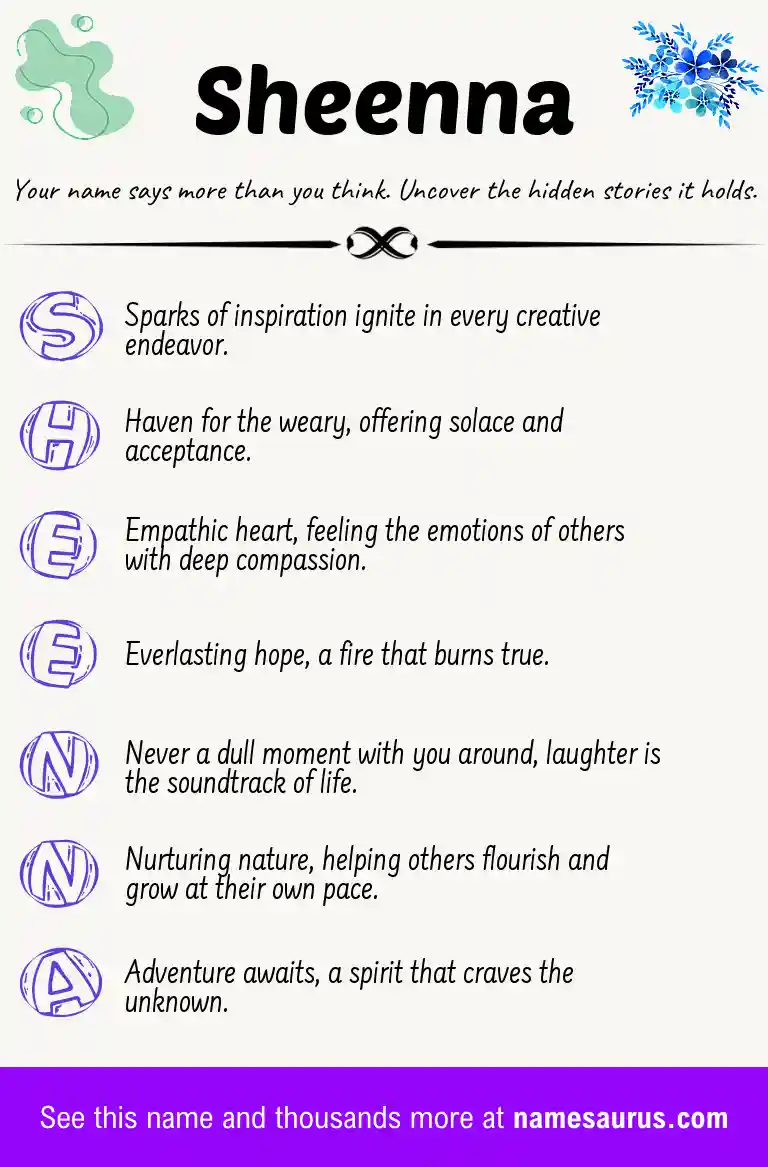 Acrostic poem about Sheenna.