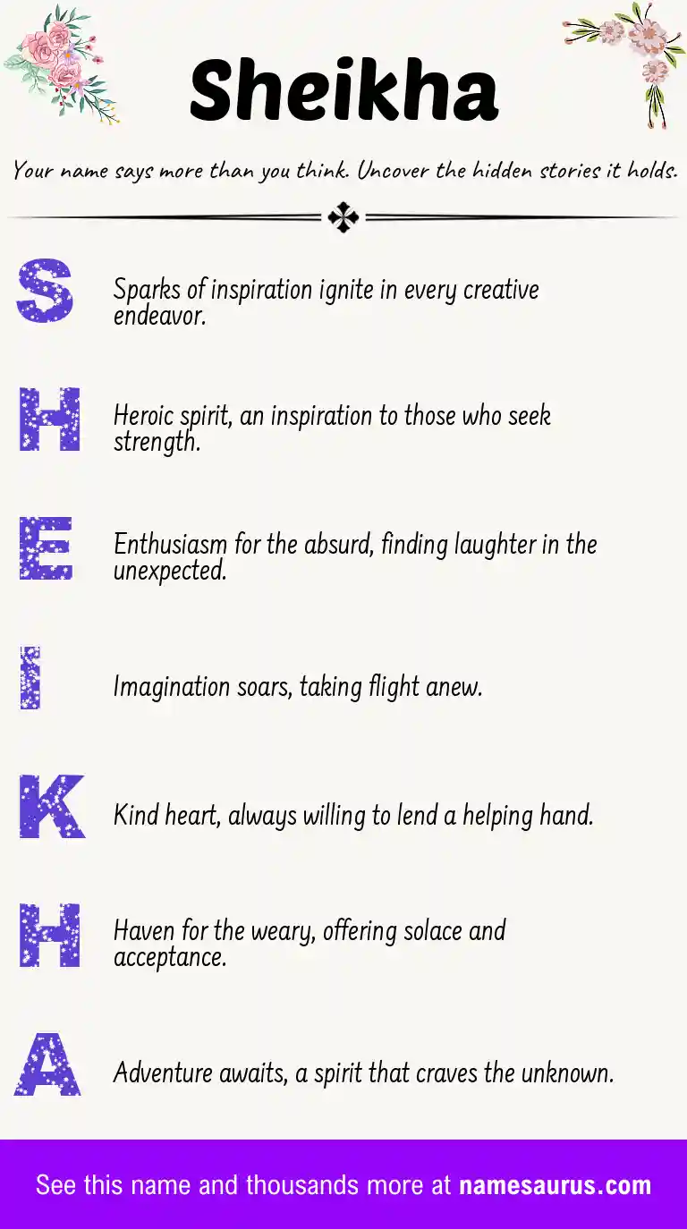 Acrostic poem about Sheikha.
