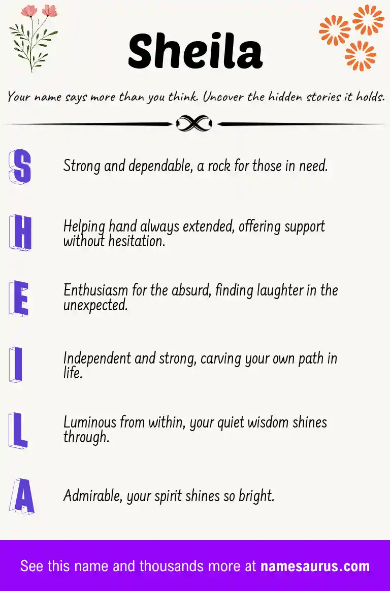 Acrostic poem about Sheila.